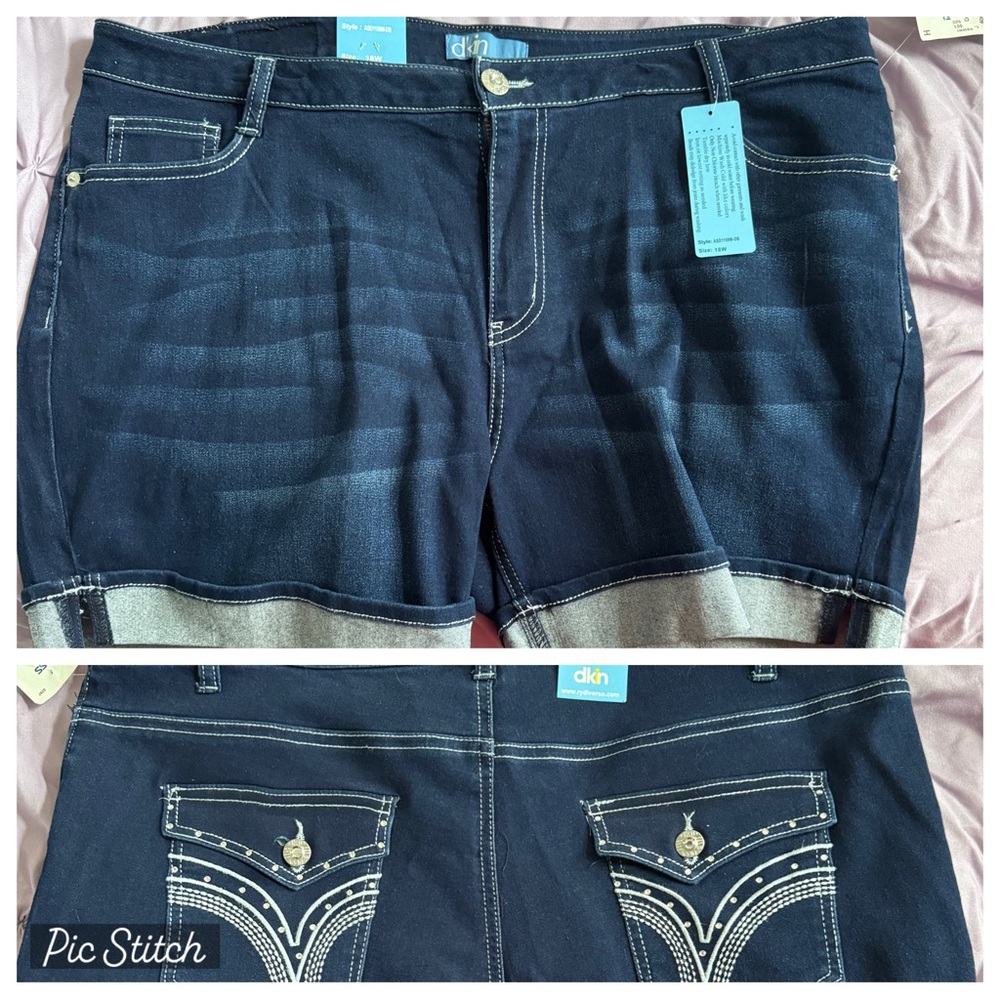 Jean shorts.